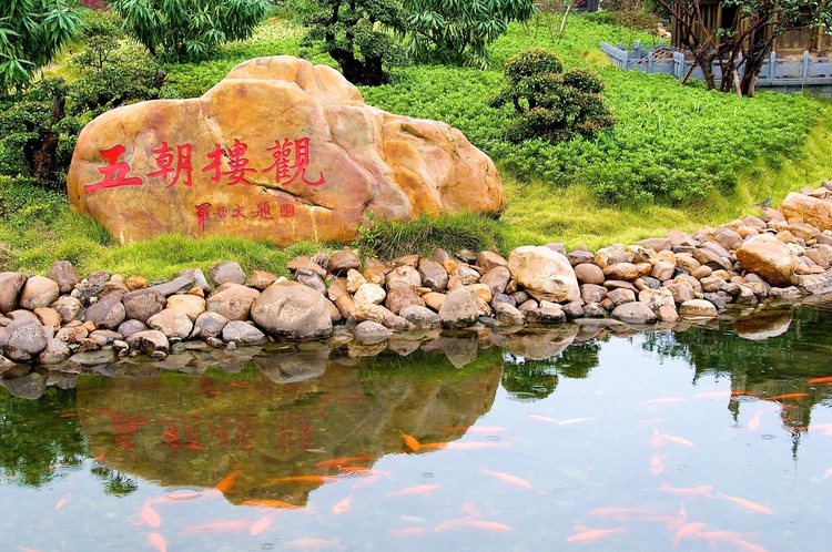 Stone and Koi